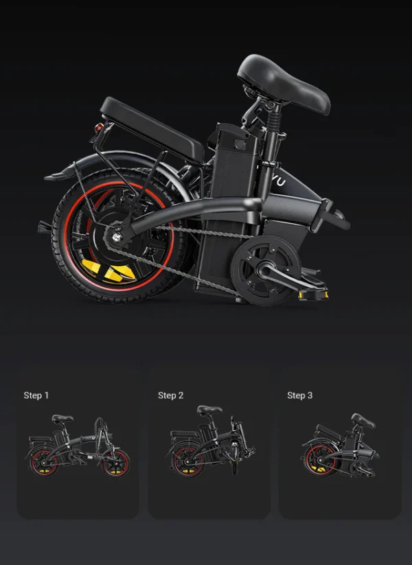 DYU A5 14 Inch Full Foldable Electric Bike - Image 14